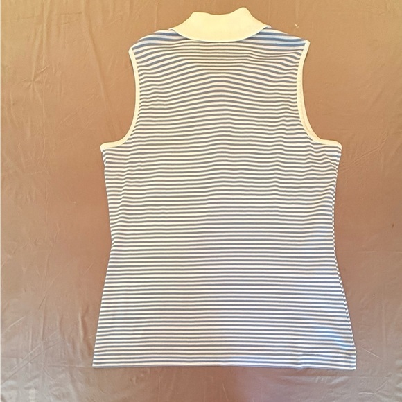 Brooks Brothers Blue/White Striped Polo Tank Top Size Large MSRP - Picture 3 of 7
